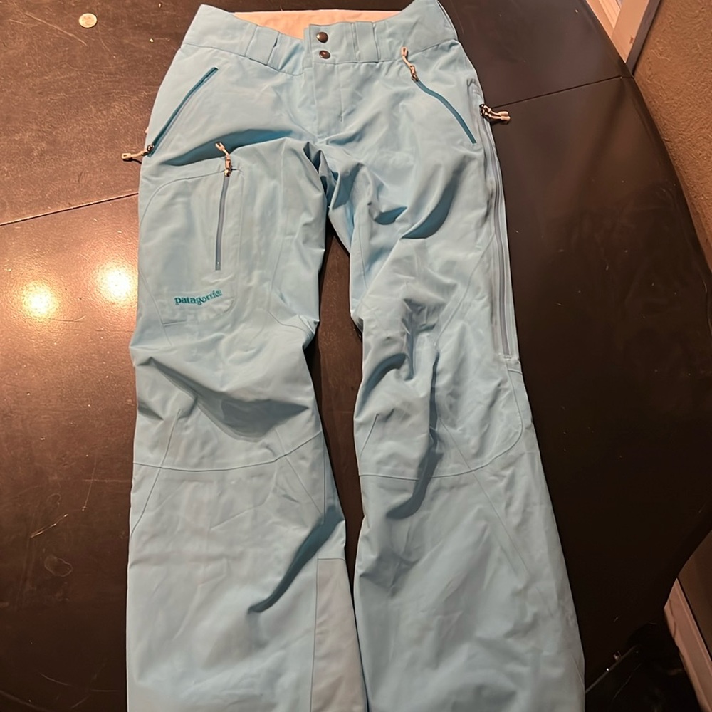 Patagonia XS light blue vortex ski pants